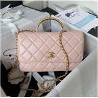 Hot Sell Cheap Chanel SMALL FLAP BAG WITH TOP HANDLE AS4232 pink