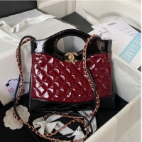 Trendy Design CHANEL 31 MINI SHOPPING BAG AS4133 Burgundy & Black