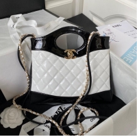 Unique Grade CHANEL 31 MINI SHOPPING BAG AS4133 White & Black