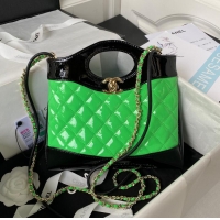 Well Crafted CHANEL 31 MINI SHOPPING BAG AS4133 green & Black