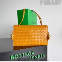 Best Price Bottega Veneta Trio Pouch On Strap Bag in Intrecciato 717435 Cob Orange 2023