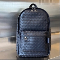 Most Popular Bottega Veneta Small Intrecciato Leather Backpack Bag 730728 Space Blue 2023