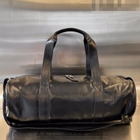 Well Crafted Bottega Veneta Leather Gym Bag 731192 Black 2023