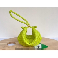 Top Design Bottega Veneta Small Turn Pouch in Intrecciato leather 701023 Kiwi Green 2023