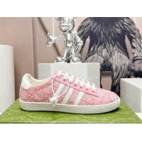 Charming Gucci x Adidas Gazelle GG Canvas Sneakers Pink 406039