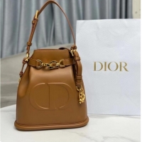 Buy Fashionable MEDIUM CEST DIOR BAG CD-Embossed Calfskin M2271UBHA brown