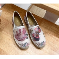 Good Looking Gucci Printed GG Canvas Espadrilles White 425071