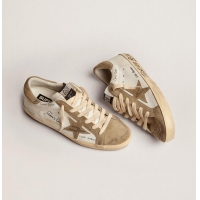 ​Top Quality Golden Goose Super-Star Sneakers In White Leather With Dove-gray Suede Inserts And All-over Black Lettering