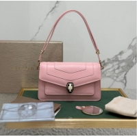 Famous Brand Bvlgari Serpenti Forever leather crossbody bag 292104 pink