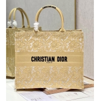 Popular Style LARGE DIOR OR DIOR BOOK TOTE D-Lace Embroidery M1286ZTD-4