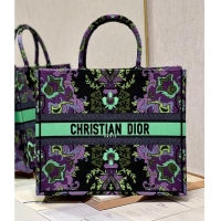 Promotional LARGE DIOR BOOK TOTE Multicolor Dior Indian Purple Embroidery M1286ZESK