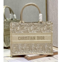 Top Grade MEDIUM DIOR BOOK TOTE D-Lace Embroidery M1296ZE-4