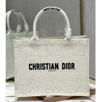 Good Quality MEDIUM DIOR BOOK TOTE D-Lace Embroidery M1296ZE-6