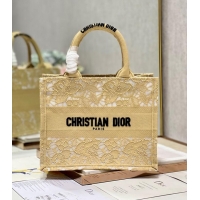 Well Crafted SMALL DIOR DIOR BOOK TOTE D-Lace Embroidery M1296ZRG-3