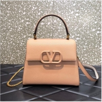 Promotional VALENTINO VSLING small Grain calf leather Shoulder bag WB0F53 Cinnamon Pink