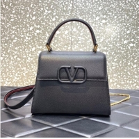 Famous Brand VALENTINO VSLING small Grain calf leather Shoulder bag WB0F53 black