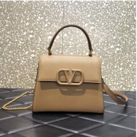 Hot Sell Cheap VALENTINO VSLING small Grain calf leather Shoulder bag WB0F53 apricot