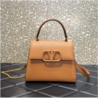 Well Crafted VALENTINO VSLING small Grain calf leather Shoulder bag WB0F53 brown