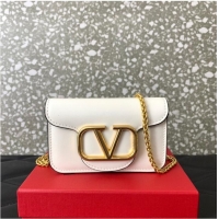 Famous Brand VALENTINO LOCO calf leather chain nano XLI16 white