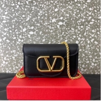 Super Quality VALENTINO LOCO calf leather chain nano XLI16 black