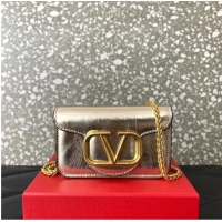 Super Quality VALENTINO LOCO calf leather chain nano XLI16 silver