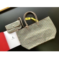 Famous Brand Goyard Saint Louis Claire-Voie Tote Bag PM 8001 Khaki Green