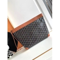 New Fashion Goyard Original Conti Clutch Bag 8811 Black And Tan