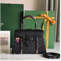 Top Grade Goyard Mini Saigon Bag Jet Black Limited 8006 Black