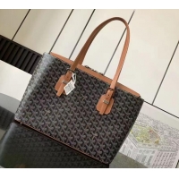 Famous Brand Goyard Original Medieval Tote Bag 8008 Black And Tan