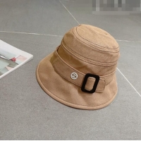 Buy Fashionable Chanel Bucket Hat with Buckle 0613 Khaki 2023