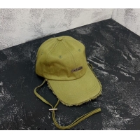 Good Quality Jacquemus Baseball Hat with Fringe 0613 Green 2023