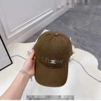 Good Product Celine Canvas Baseball Hat with Crystals C0613 Green 2023