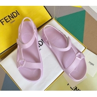 Stylish Fendi Feel Rubber Sandals Purple 362029