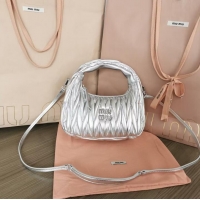 Promotional Miu Miu Wander Matelasse Original Sheepskin Bag 5BC125 Silver