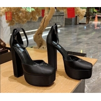 Grade Quality Prada Silk High Heel Platform Pumpss 13.5cm Black 022479