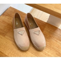 Durable Prada Logo Nylon Espadrilles Light Pink 224110