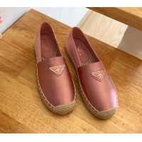 Pretty Style Prada Logo Nylon Espadrilles Peony Pink 224111