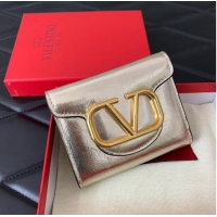 Good Quality VALENTINO Calfskin Wallet 4138 silver