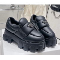 Classic Hot Prada Soft Padded Nappa Leather Loafers Black 1D125N 609127