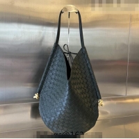 Good Quality Bottega Veneta Medium Solstice Shoulder Bag in Intrecciato Leather 740990 Dark Green 2023