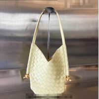 Well Crafted Bottega Veneta Small Solstice Shoulder Bag in Intrecciato Leather 740898 Yellow 2023