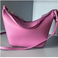 Good Looking Loewe Original Leather Shoulder Handbag C923 Rose