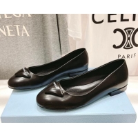 Low Cost Prada Brushed Leather ballerinas Black 1F200N 612158