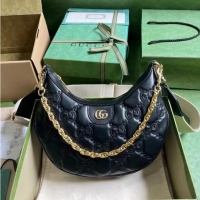 Famous Brand Gucci GG MATELASSE SMALL SHOULDER BAG 739709 black