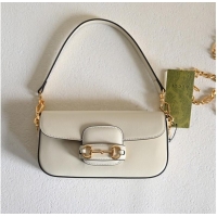 Famous Brand GUCCI HORSEBIT 1955 SMALL SHOULDER BAG 735178 White