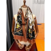 Good Taste Louis Vuitton Cashmere Long Scarf 100x200cm LV1816 Brown 2022