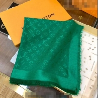 Promotional Louis Vuitton LV Shine Monogram Shawl Scarf 142cm 8149 Green 2022