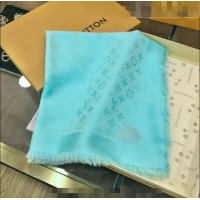 Shop Promotional Louis Vuitton LV Shine Monogram Shawl Scarf 142cm 8149 Light Green 2022