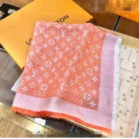 Good Taste Louis Vuitton LV Shine Monogram Shawl Scarf 142cm 8149 Orange 2022