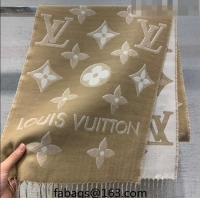 Trendy Design Louis Vuitton Monogram Wool Long Scarf 34x170cm 112214 Light Brown 2022